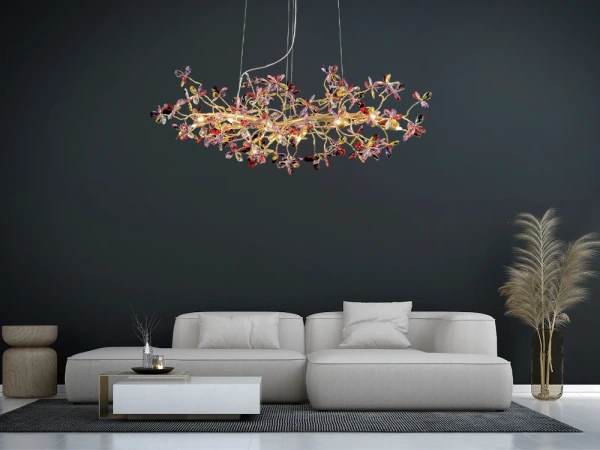 Luxusný závesný krištáľový luster 13 x G9 - CA032/1200L 1