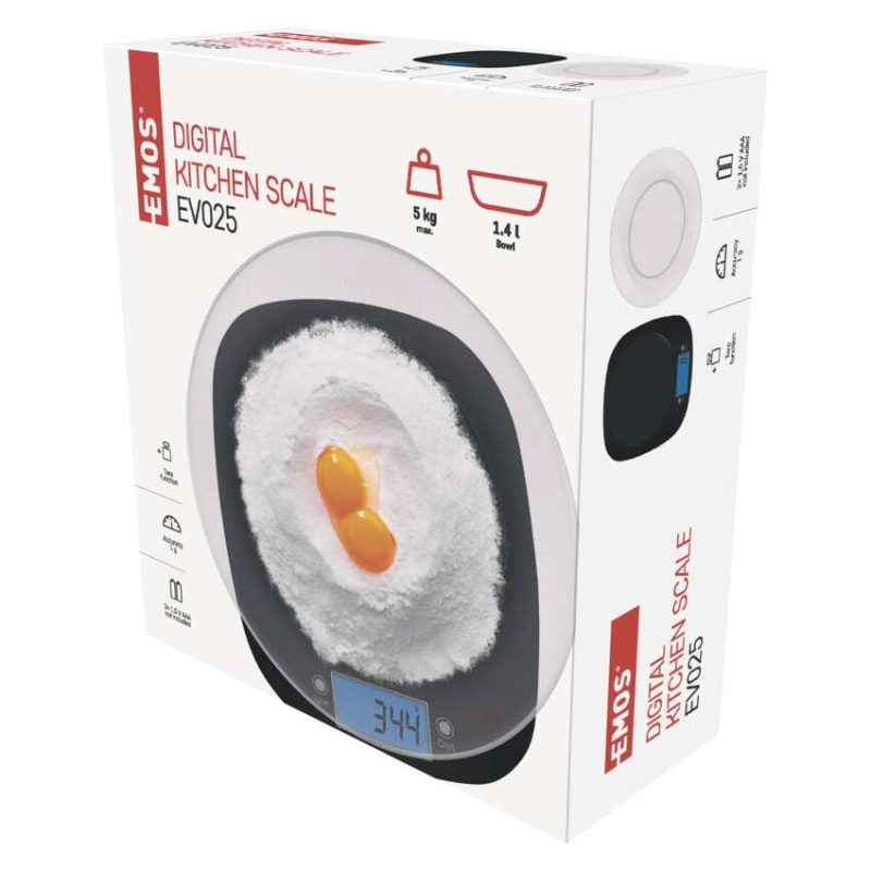 Digitálna kuchynská váha EV025, čierna 4