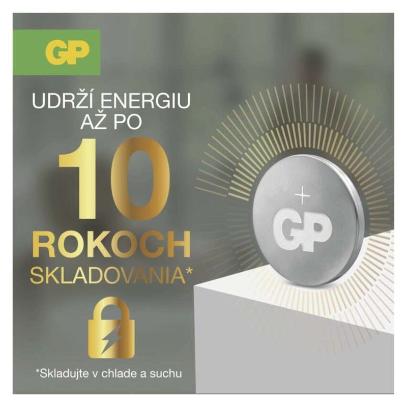 Lítiová gombíková batéria GP CR1632, 5 ks 1