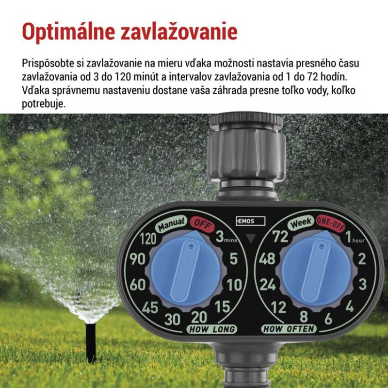 Mechanický časovač zavlažovania, 1 výstup 3