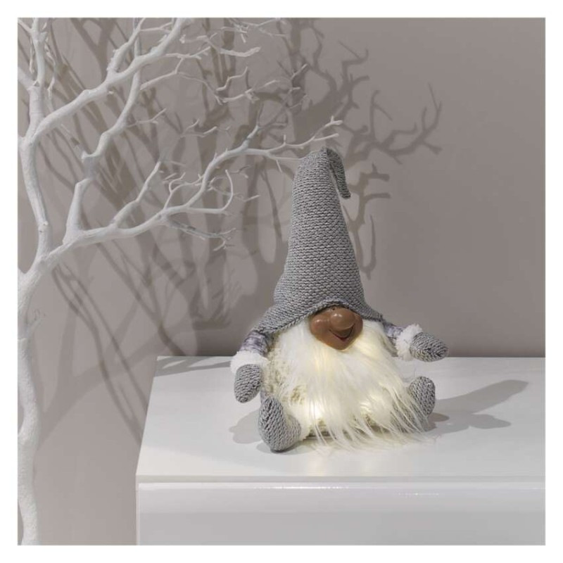 LED vianočný škriatok, 35 cm, 3× AA, vnút., teplá biela 3