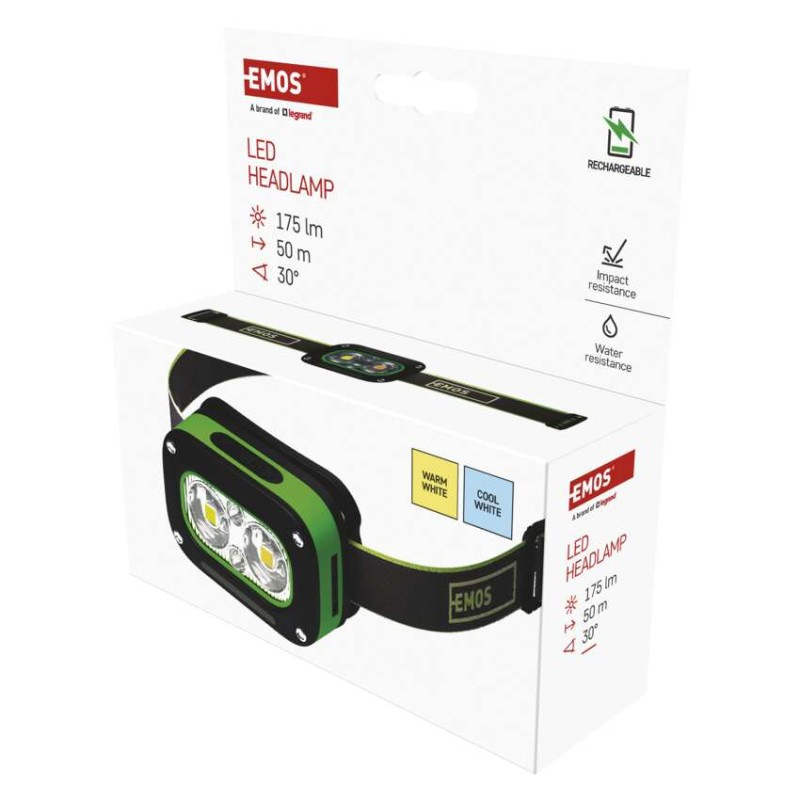 LED nabíjacia čelovka P3545, 175 lm, Li-Pol 800 mAh 5