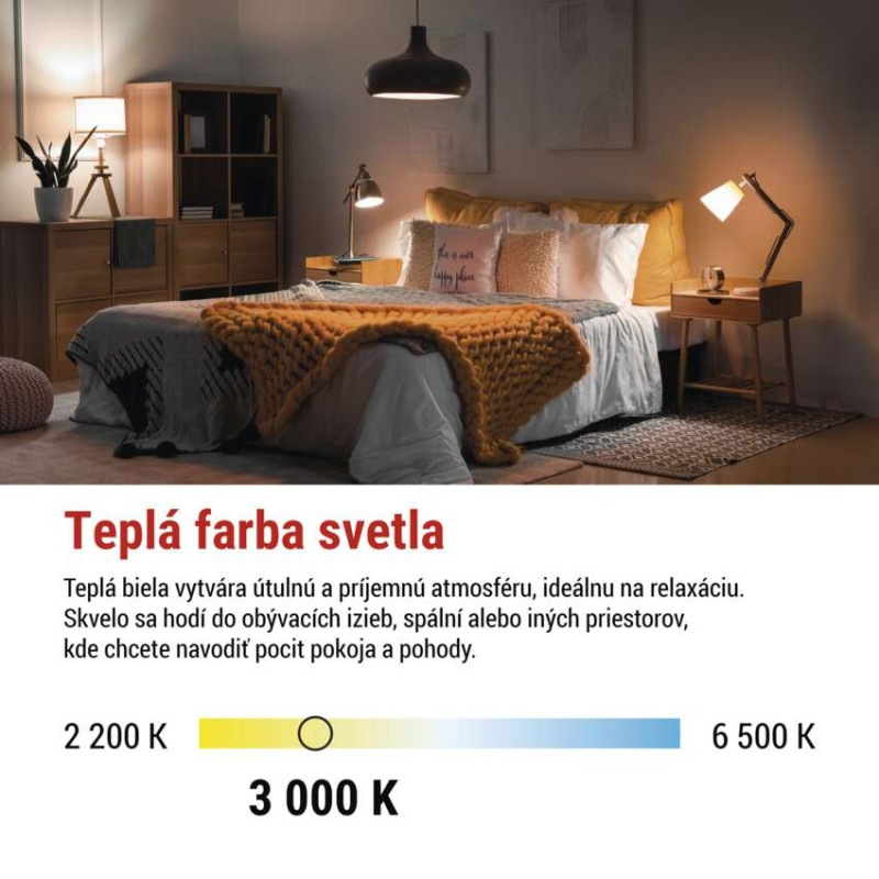 LED žiarovka Classic MR16 biela/ GU10 / 5,8 W (75 W) / 565 lm / Teplá biela 2