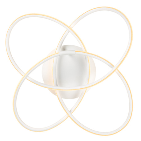 Stropné svietidlo, kov biely matný, plast opál biely, Ø600, V: 127, vrátane 1xLED 30W 230V, 1370lm, 5