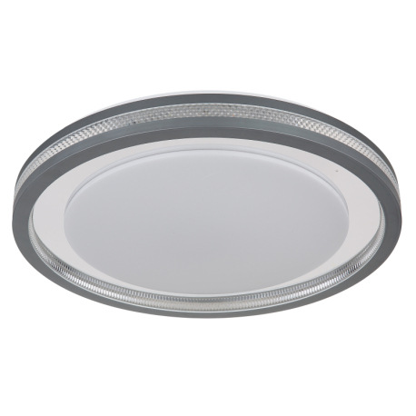 Stropné svietidlo, kov biely, plast sivý, akryl biely, s trblietavým efektom, plast chrómovaný, stmi 10