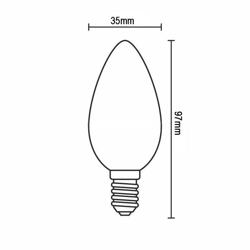 LED žiarovka / filament 4W - C35 / E14 / 4000K - ZLF722 1
