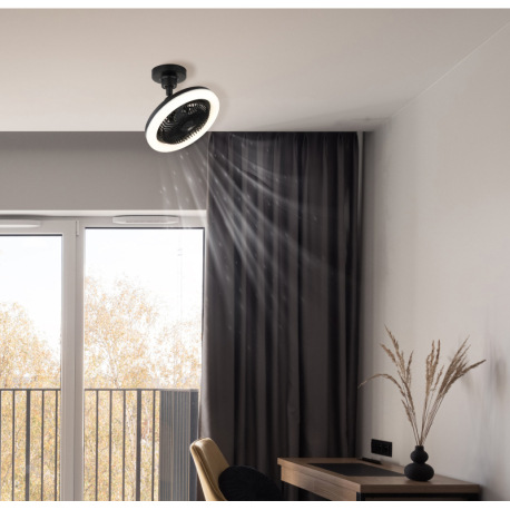 Stropný ventilátor, plast čierny/biely/dymový, stmievateľný, viacero rýchlostí pomocou nástenného vy 11