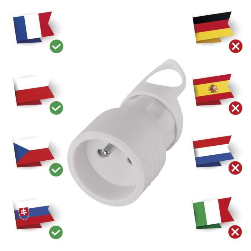 Zásuvka priama, biela 1