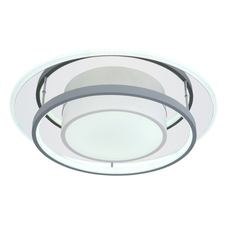 Stropné svietidlo, kov biely, chróm, akryl biely, plast sivý, pamäťová funkcia, nočné svetlo, stmiev 14