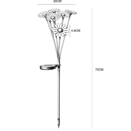 Solárne svietidlo z nehrdzavejúcej ocele, plast čierny matný, plast zelený, biely, žltý, posuvný vyp 8