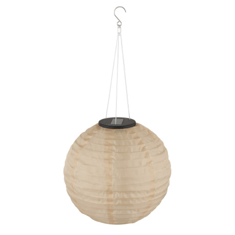 Solárne svietidlo, plast pieskovej farby matný, nerezová oceľ, kábel PVC biely, posuvný spínač, IP44 9