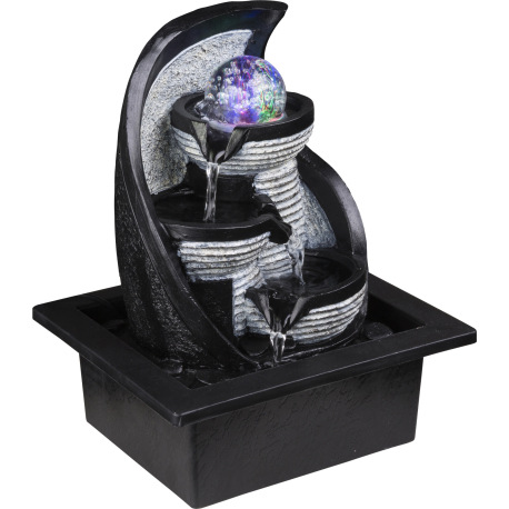 Dekoratívne svietidlo, plast sivý, sklo, vrátane čerpadla, DxŠxV:210x175x255, vrátane 4xRGB LED 0,13 2