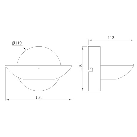 Nástenné svietidlo, biele matné, sklo, svieti hore aj dole, ŠxV: 165x111, H: 115, vrátane 1xLED 3W 1 4