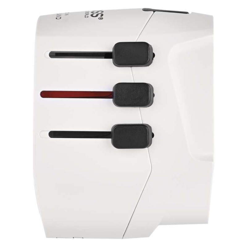 Cestovný univerzálny adaptér do zahraničia (USA, Ázia, Afrika), 1×USB-C, 1×USB-A 6