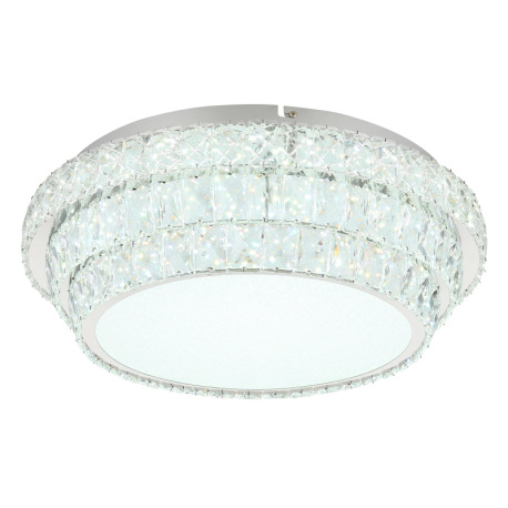 Stropné svietidlo, kov chróm, kryštály K5/akrylové číre, stmievateľné, niekoľko úrovní pomocou náste 19