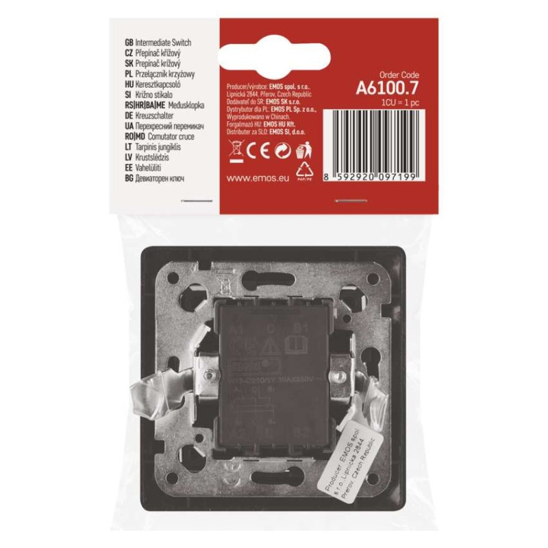 Vypínač krížový č. 7, antracit 4