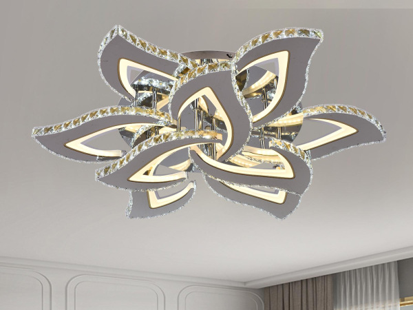 LED stropný luster + diaľkový ovládač 180W - J3337/CH 8