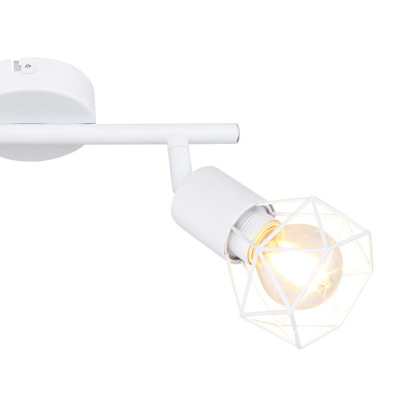 Nástenné svietidlo, kov biely, DxŠxV: 220x80x180, bez žiaroviek 2xE14, max. 40W 230V 15