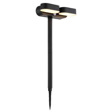 Solárne sv., plast čierny/biely, vypínač, bat. CR18650 1200mAh 3,7V, IP44, možnosť zapichnúť alebo z