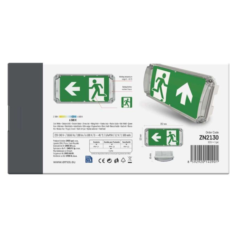 LED Núdzové svietidlo NESSI 4W 3H IP66 10