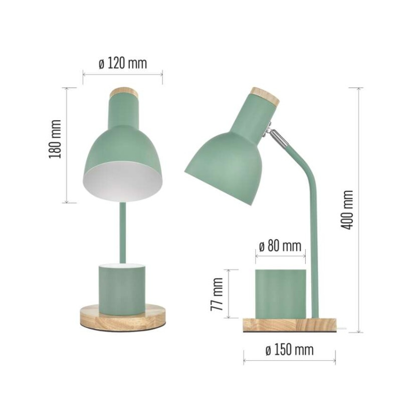 Stolná lampa POPPY, zelená 2
