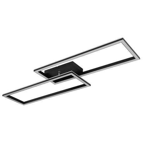 Stropné svietidlo kov/hliník čierny, akryl biely, stmievateľné, prepínanie nástenným vypínačom, meni 20