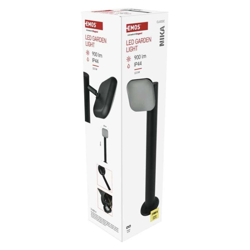 LED záhradné stĺpikové svietidlo NIKA, 16,5 x 12 x 50 cm, 12,5 W, teplá biela 12