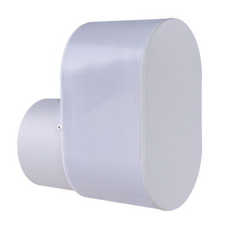 Vonkajšie svietidlo, hliník biely matný, plast opál, IP44, ŠxV:120x200, AL:175, bez žiarovky 1xE27, 2