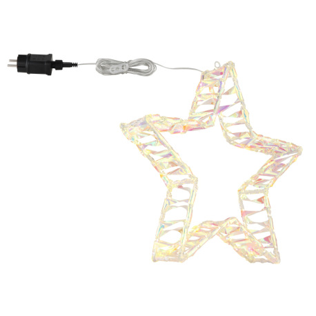 Dekoratívne svietidlo, akryl číry, kov biely matný, kábel PVC priehľadný, IP44, DxŠxV: 370x70x390mm, 8