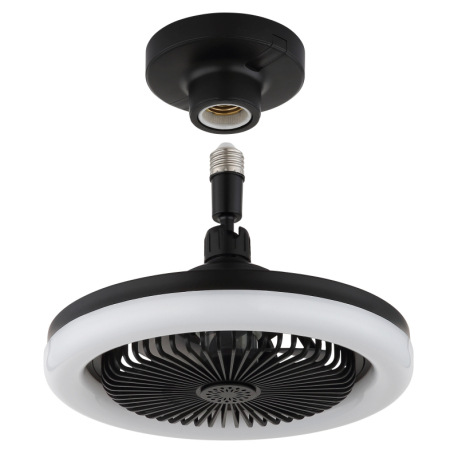 Stropný ventilátor, plast čierny/biely/dymový, stmievateľný, viacero rýchlostí pomocou nástenného vy 13