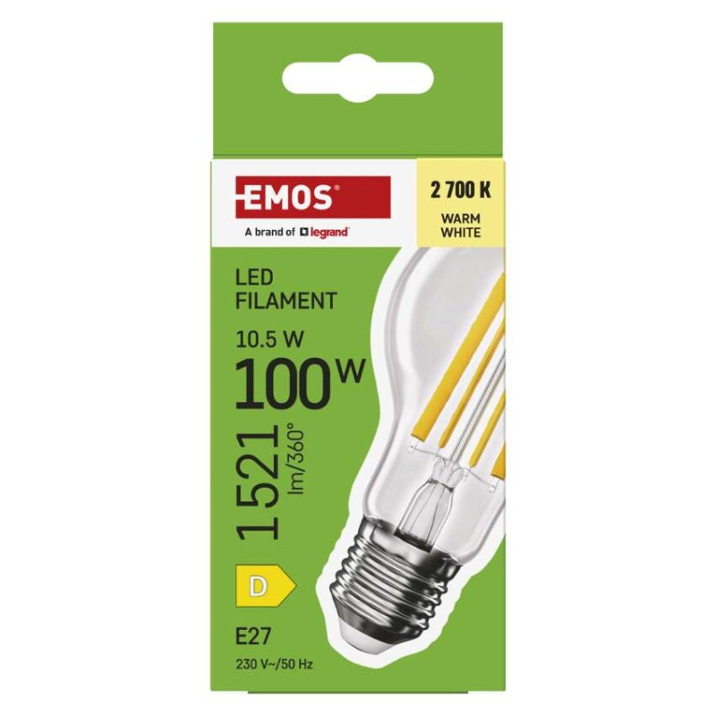 LED žiarovka Filament A60 / E27 / 10,5 W (100 W) / 1521 lm / Teplá biela 4