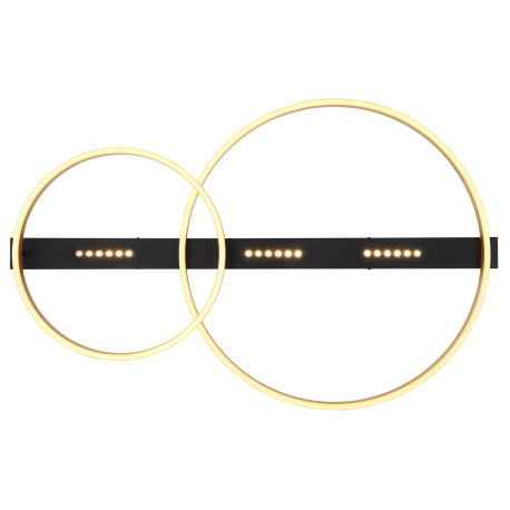 Stropné svietidlo kov čierny matný, kov zlatej farby, plast biely, prepínanie funkcií nástenným vypí 4