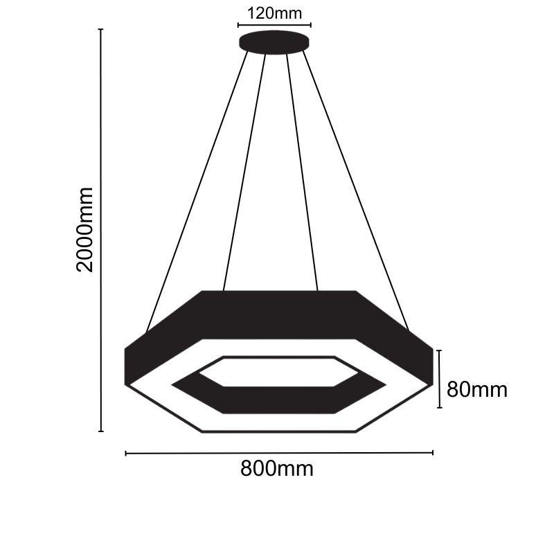 LED závesný luster na lanku 40W / 4000K - LCL7622-H 1