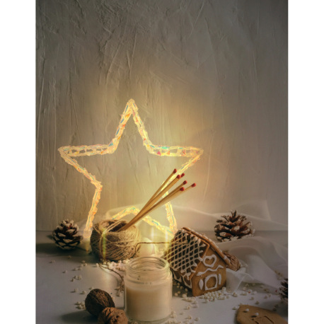 Dekoratívne svietidlo, akryl číry, kov biely matný, kábel PVC priehľadný, IP44, DxŠxV: 370x70x390mm, 2