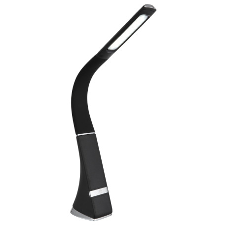Stolové svietidlo, plast čierny, chrómový, dotykový stmievač, bez adaptéra, USB-C - USB-C, Flexo, CR