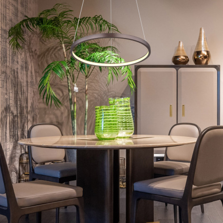 Závesné svietidlo, kov kávová farba matná, plast biely, kábel PVC transparentný, výškovo nastaviteľn 1