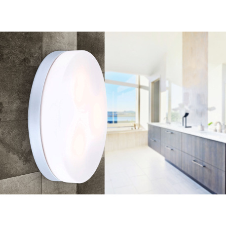 Vonkajšie svietidlo, hliník strieborná metalíza, sklo biele, IP44, Ø 300, V: 70, bez žiaroviek 3xE27 1