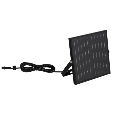 Solárne svietidlo, plast/hliník/kov čierny, sklo priehľadné, stmievanie, časovač, nastaviteľné, diaľ 7