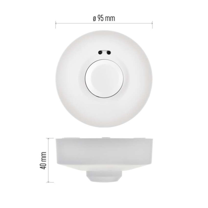 MW senzor (pohybové čidlo) IP20 1200W, biely 6