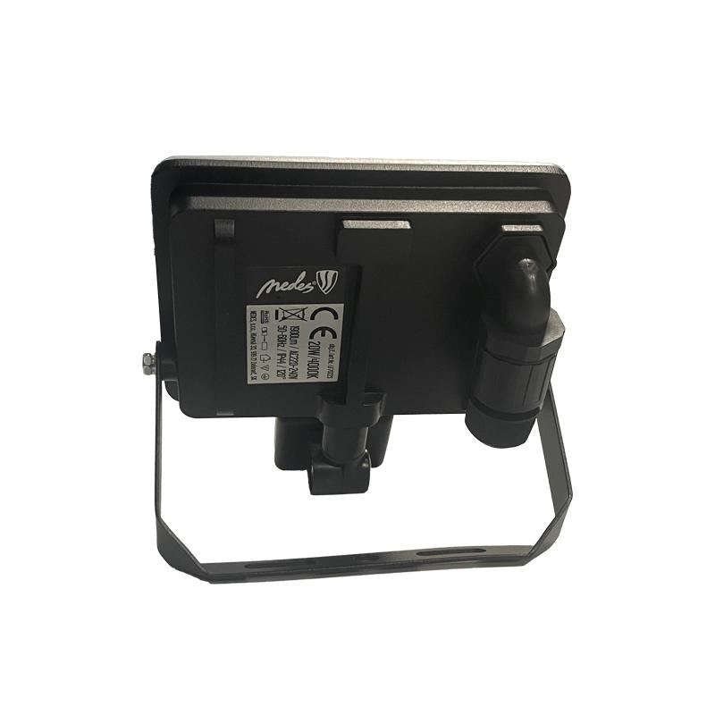 Vonkajší čierny LED reflektor so senzorom 20W / 4000K - LF7022S 4