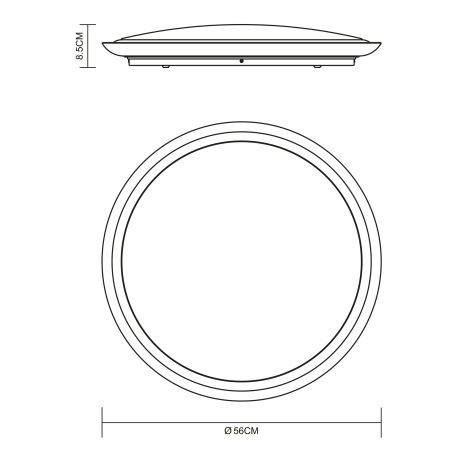 Stropné svietidlo,kov biely a čierny,akryl biely,stmievateľné,menič a fixácia farieb, pamäť, časovač 11
