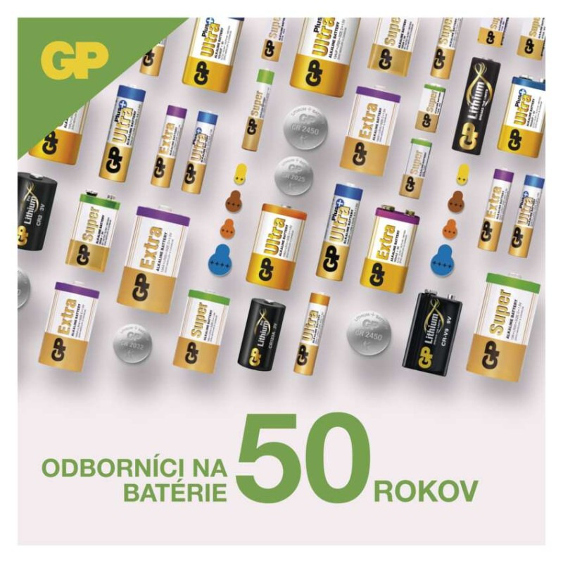 Alkalická gombíková batéria GP LR44 (A76F) 2