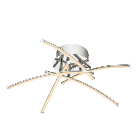 Stropné svietidlo, kov, chróm, akryl biely, Ø 450, V:155, vrátane 1xLED 15W 230V, 1350lm, 3000K.