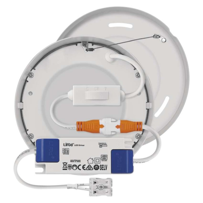 LED prisadené svietidlo NEXXO, kruhové, biele, 7,6W, CCT 12