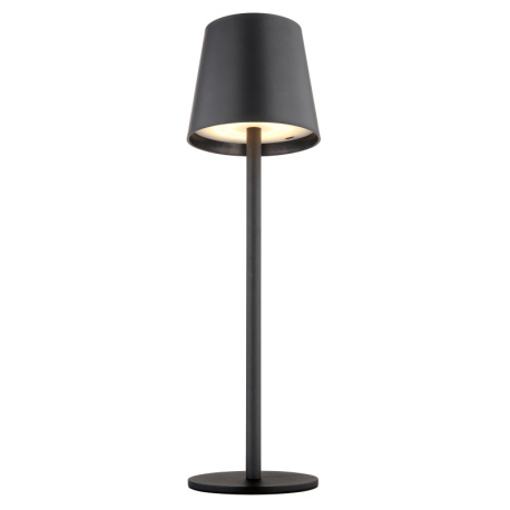 Nabíjateľná stolová lampa, kov čierny, plast čierny a biely, dotykové zapnutie/vypnutie, plynulá reg 5