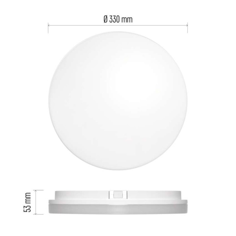 LED prisadené svietidlo TORI, kruhové biele 24W neutrálna b., IP54 2