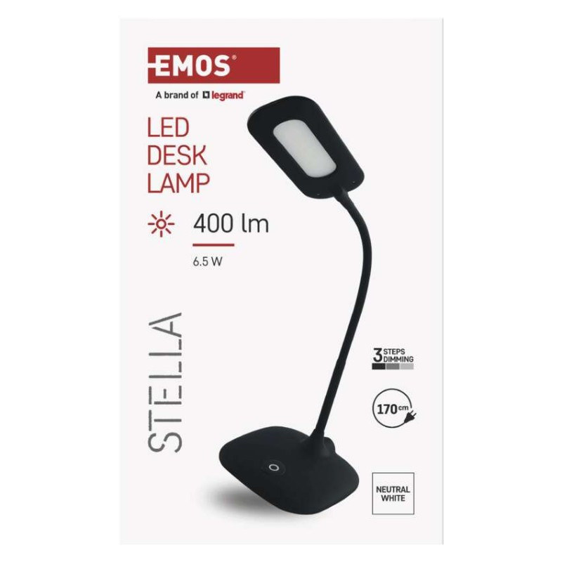 LED stolná lampa STELLA, čierna 9