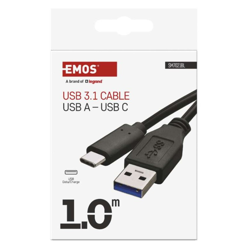 Nabíjací a dátový kábel USB-A 3.0 / USB-C 3.1, Quick Charge, 1 m, čierny 2