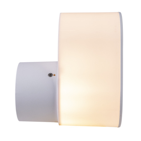 Vonkajšie svietidlo, hliník biely matný, plast opál, IP44, ŠxV:120x200, AL:175, bez žiarovky 1xE27, 3