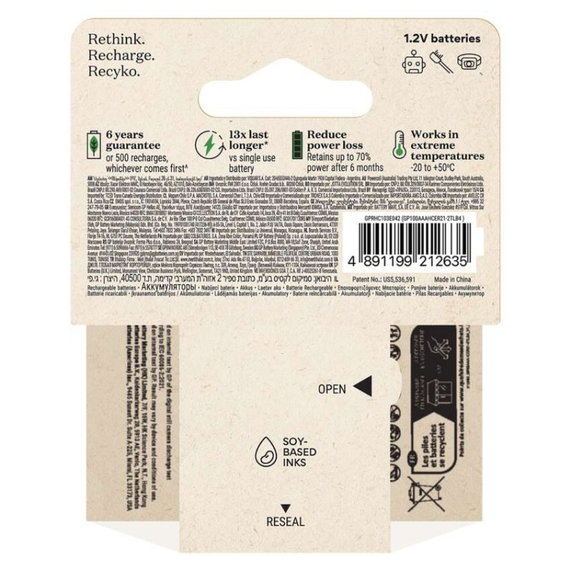 Nabíjacia batéria GP ReCyko 850 (AAA) 4 ks 10